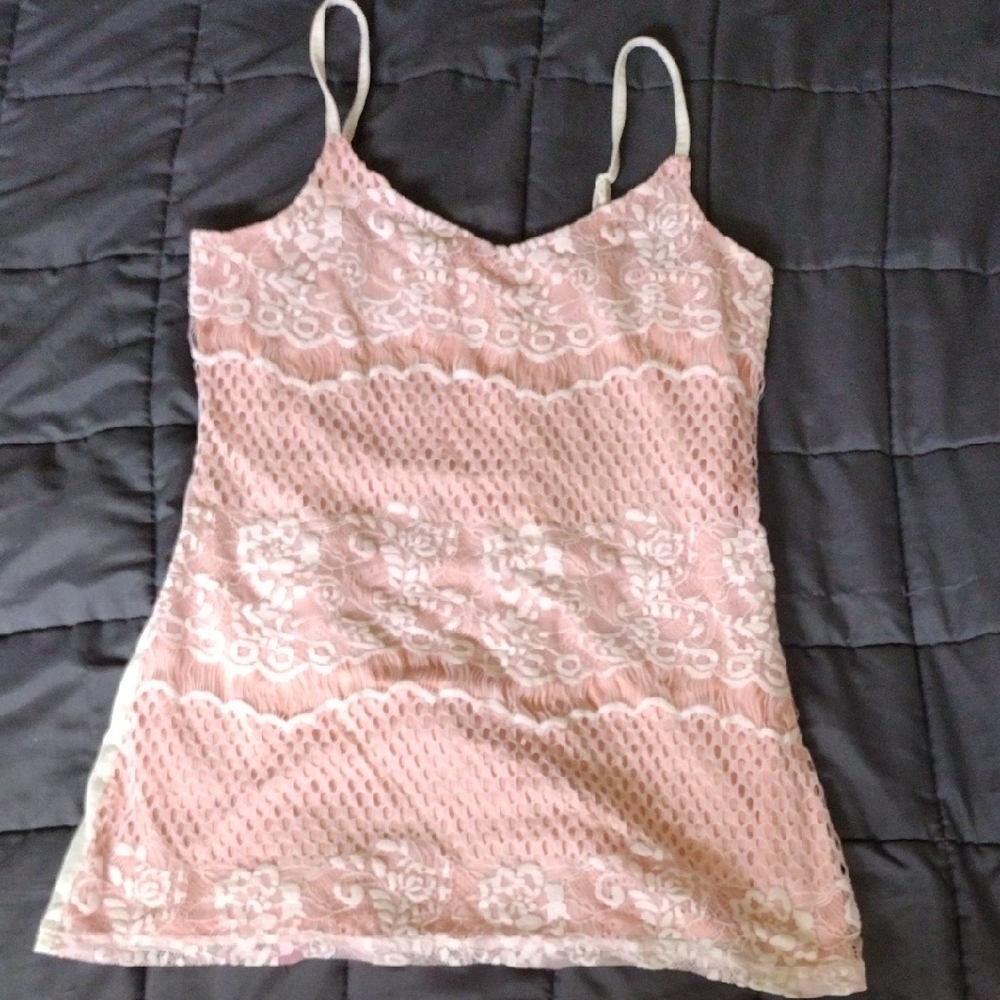 Vanity Pink Lace Camisole Top